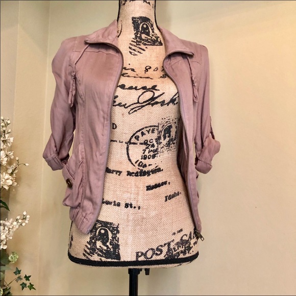 mine Jackets & Blazers - ~Mine~  brown jacket w/ roll up sleeves & pockets